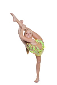 girl dancer or gymnast in flexible pose