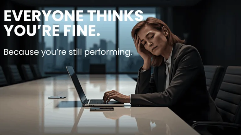 High-performing woman entrepreneur experiencing the hidden neurological load of business success